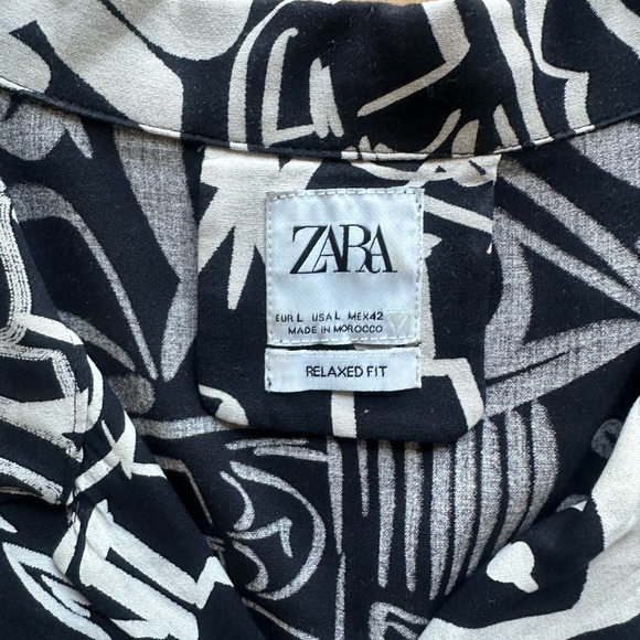 Zara Black Graphic Men's Shirt - Picture 3 of 4